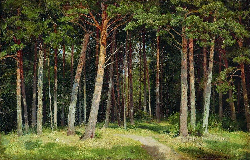 pine forest 1885 classical landscape Ivan Ivanovich Oil Paintings